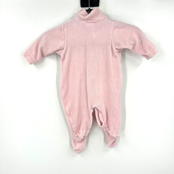 Vintage Carter's Terry Cloth Button Sleeper One Piece Pink Infants 3-6 Month - Picture 2 of 6